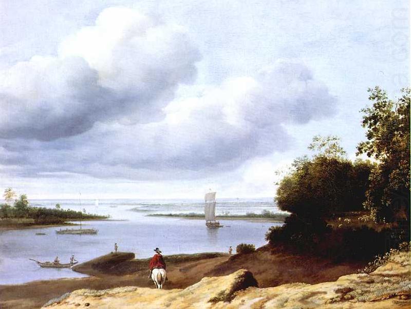 Extensive River View with a Horseman dgh, BORSSUM, Anthonie van